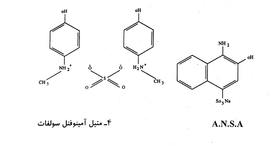 آمینونفتوا سولفونیک اسید و متیل آمینوفنل سولفات